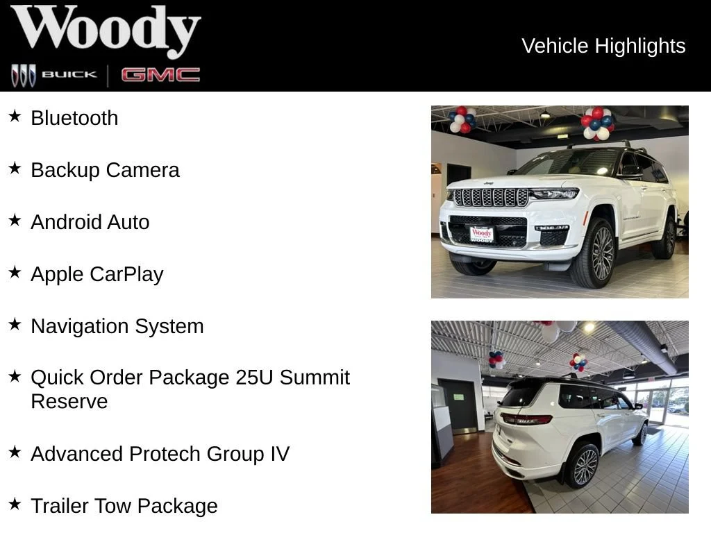 Used 2021 Bright White Clearcoat Jeep Summit Reserve image 3