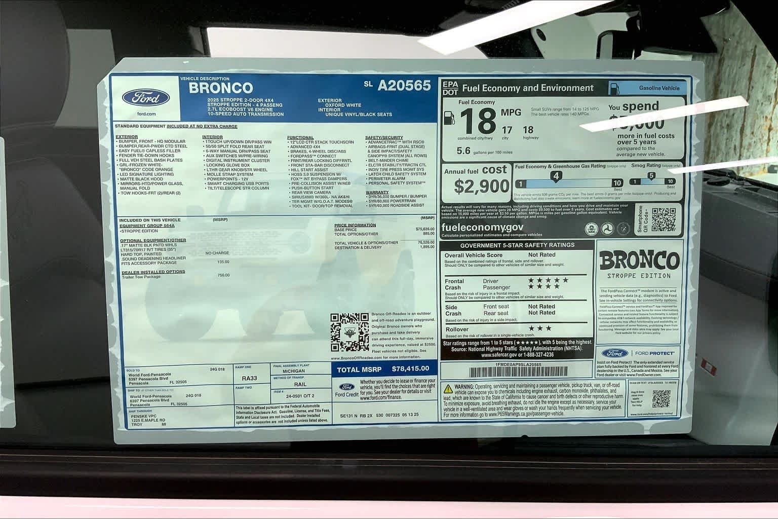 New 2025 Oxford White Ford Stroppe Edition image 21