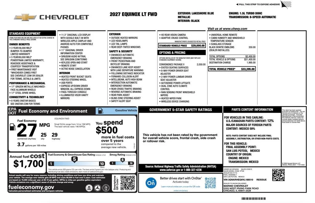 2027 Chevrolet Equinox LT - Photo 2