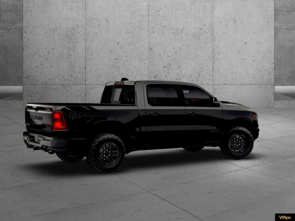 New 2026 Diamond Black Crystal Pearl-Coat Exterior Paint RAM Rebel image 6