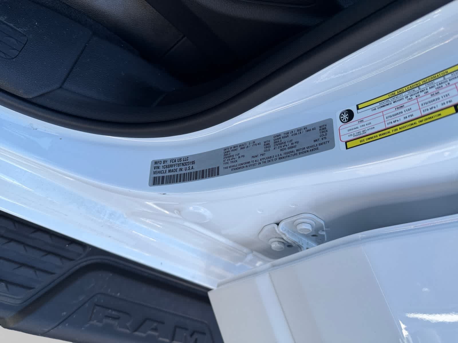 New 2026 Bright White Clear-Coat Exterior Paint RAM Big Horn image 25