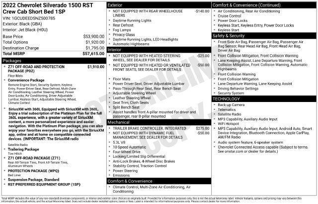Certified Used 2022 BLACK Chevrolet RST image 31