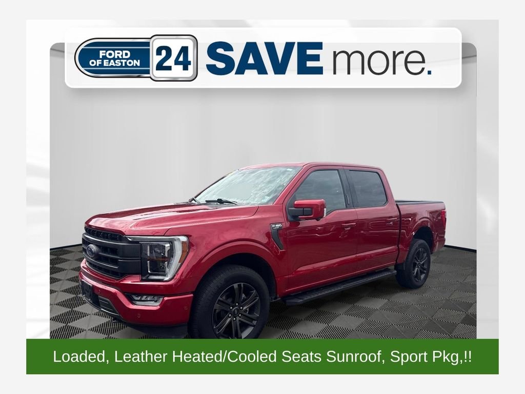 Used 2021 Red Ford Lariat image 1