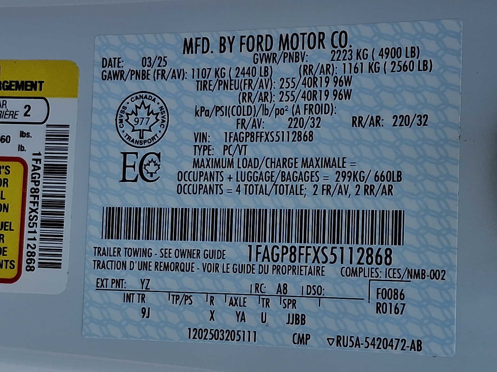Used 2025 Oxford White Ford GT Premium image 25