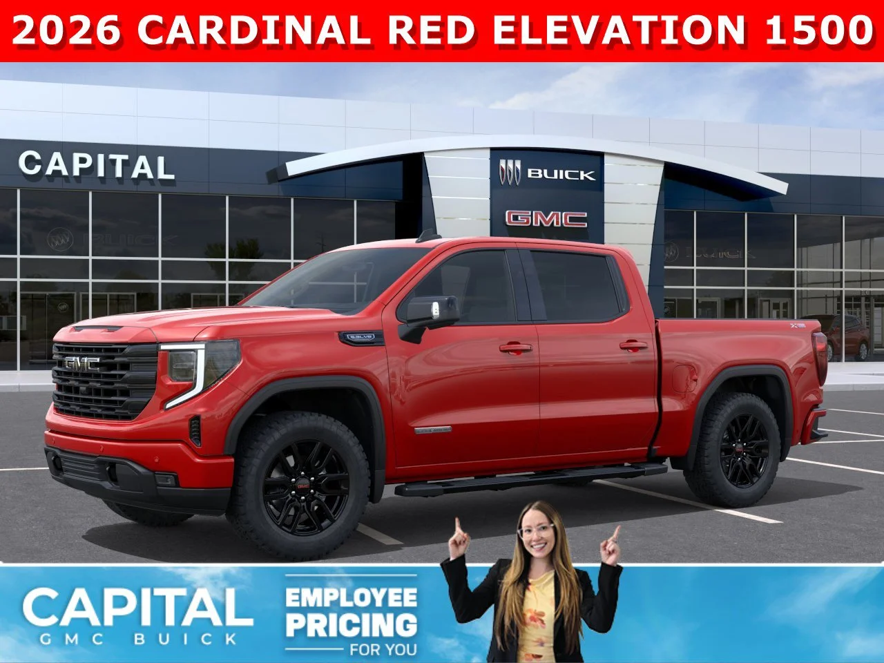 New 2026 CARDINAL RED GMC Elevation image 1
