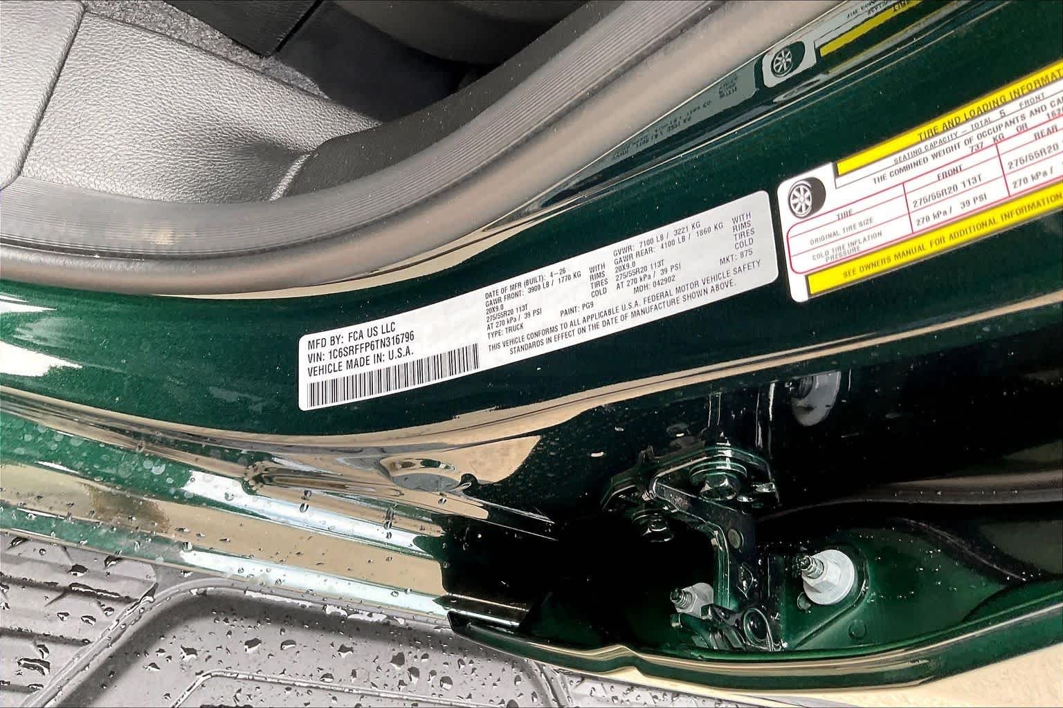 New 2026 Serrano-Green Metallic Exterior Paint RAM Big Horn image 20