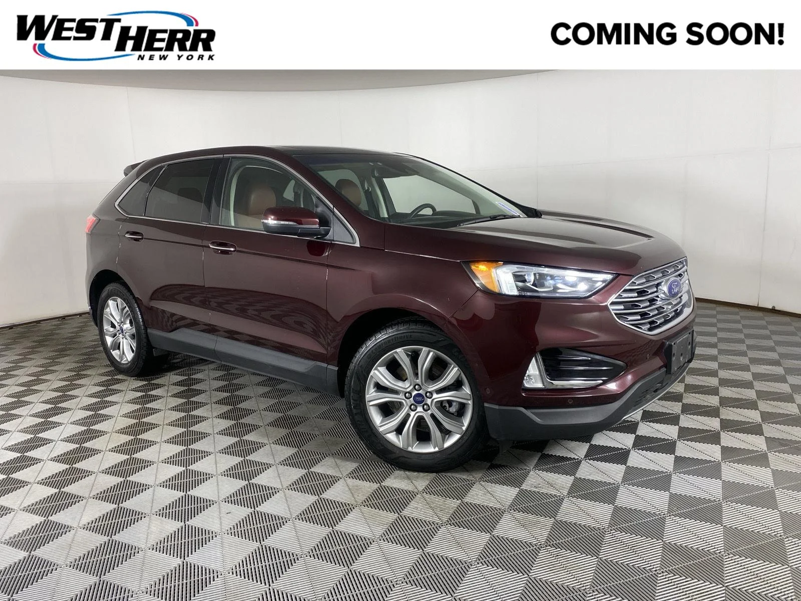 Used 2019 Burgundy Velvet Metallic Tinted Clearcoat Ford Titanium image 1