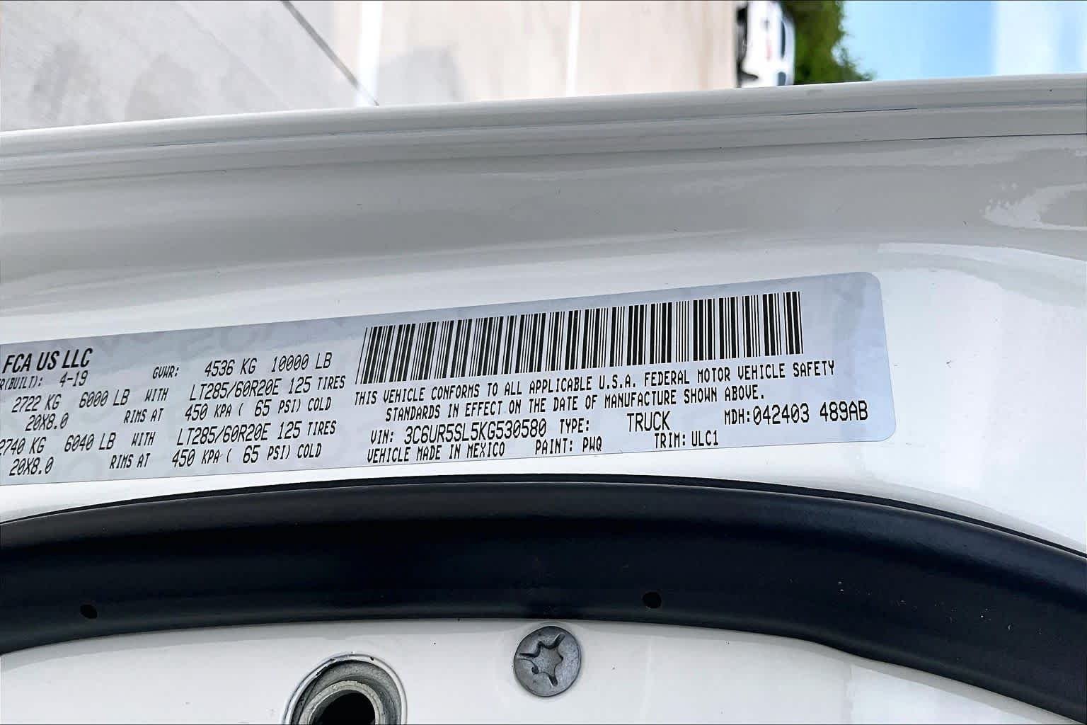 Used 2019 Pearl White Ram Limited image 29