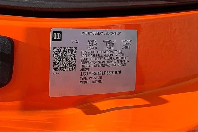 Used 2023 Orange Chevrolet Z06 image 18