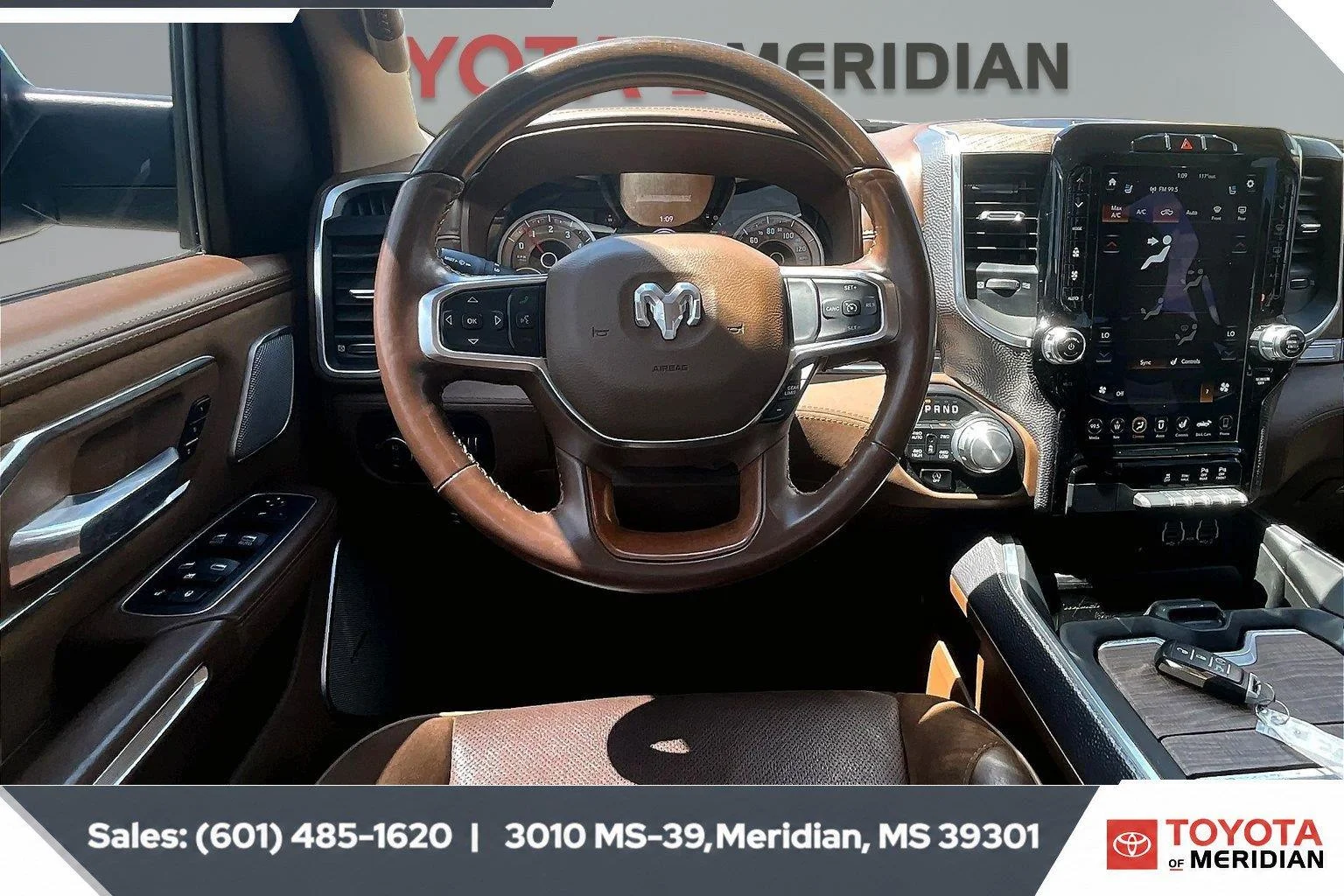 Used 2021 Diamond Black Crystal Pearlcoat Ram Longhorn image 5
