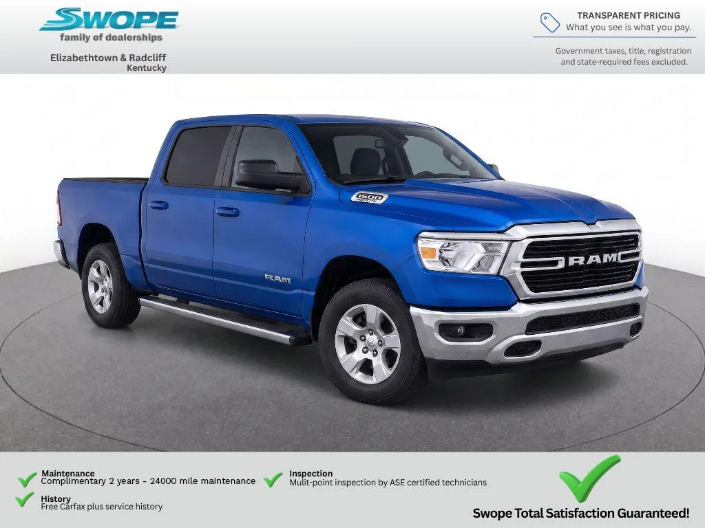 Used 2021 Hydro Blue Pearlcoat Ram Big Horn image 2