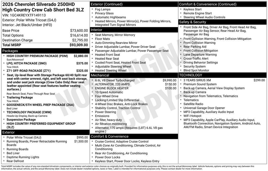 Used 2026 Polar White Tricoat Chevrolet High Country image 23