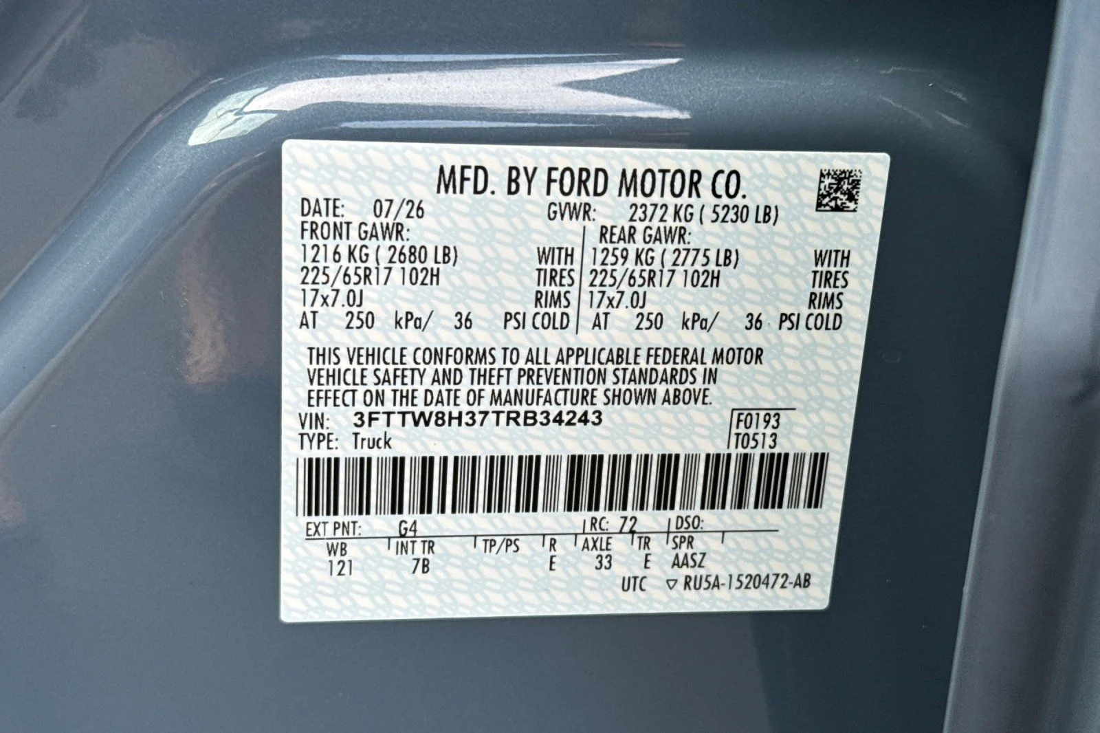 New 2026 Azure Gray Metallic Tri-Coat Ford XLT image 31