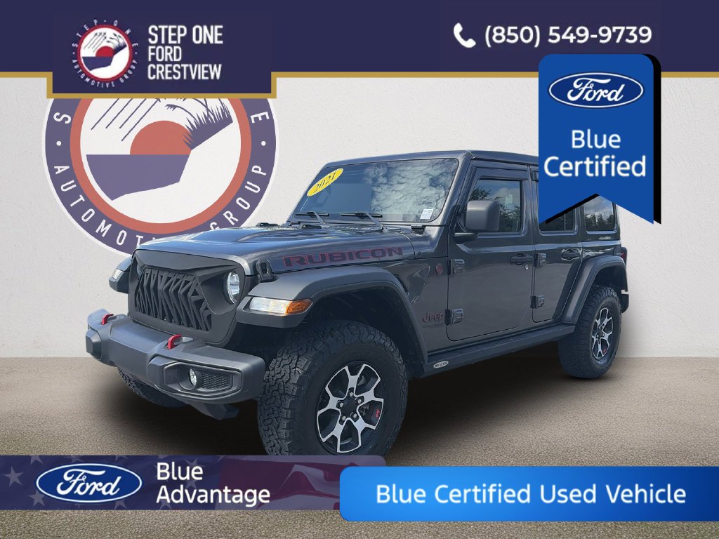 Used 2021 Granite Crystal Clearcoat Metallic Jeep Unlimited Rubicon image 1