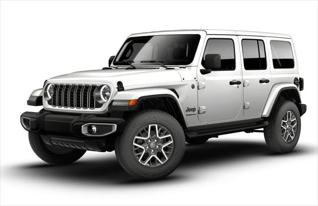 New 2026 Bright White Clear-Coat Exterior Paint Jeep 4-Door Sahara 4x4 image 25