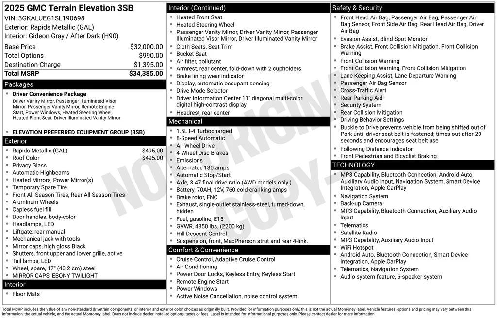 Used 2025 Blue GMC Elevation image 9