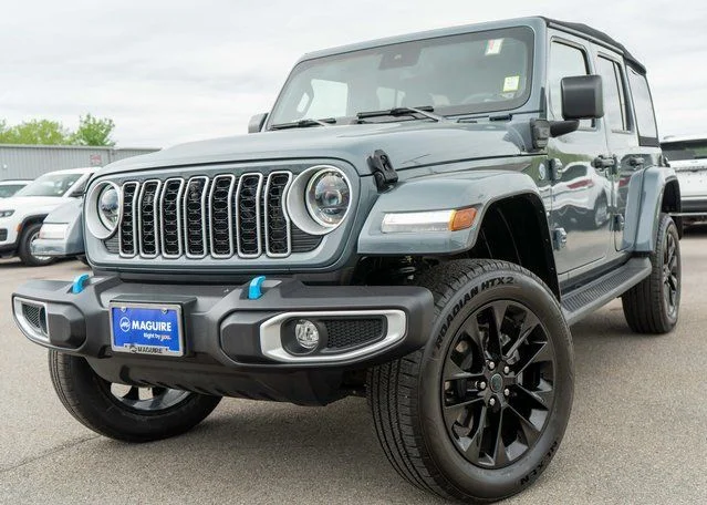 Used 2024 Gray Jeep Sahara 4xe image 1