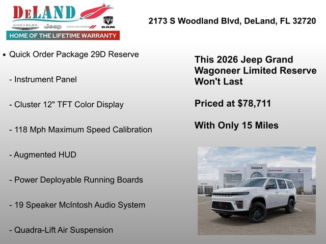 New 2026 Bright White Clear-Coat Exterior Paint Jeep Limited Reserve image 12