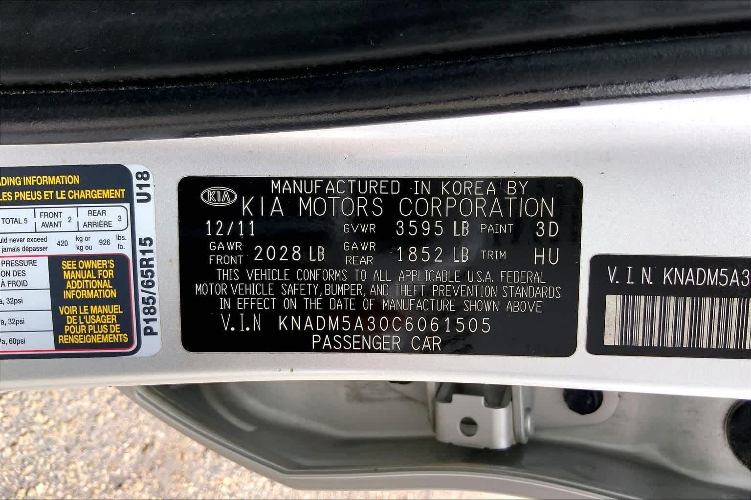 Used 2012 Bright Silver Kia LX image 34