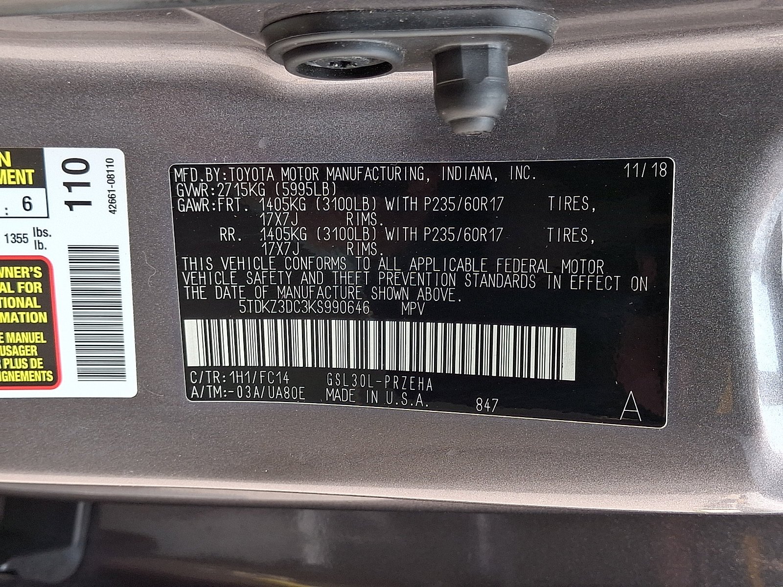 Used 2019 Predawn Gray Mica   1H1 Toyota LE Auto Access Seat image 27