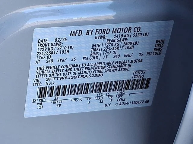 New 2026 Space White Metallic Ford XLT image 11