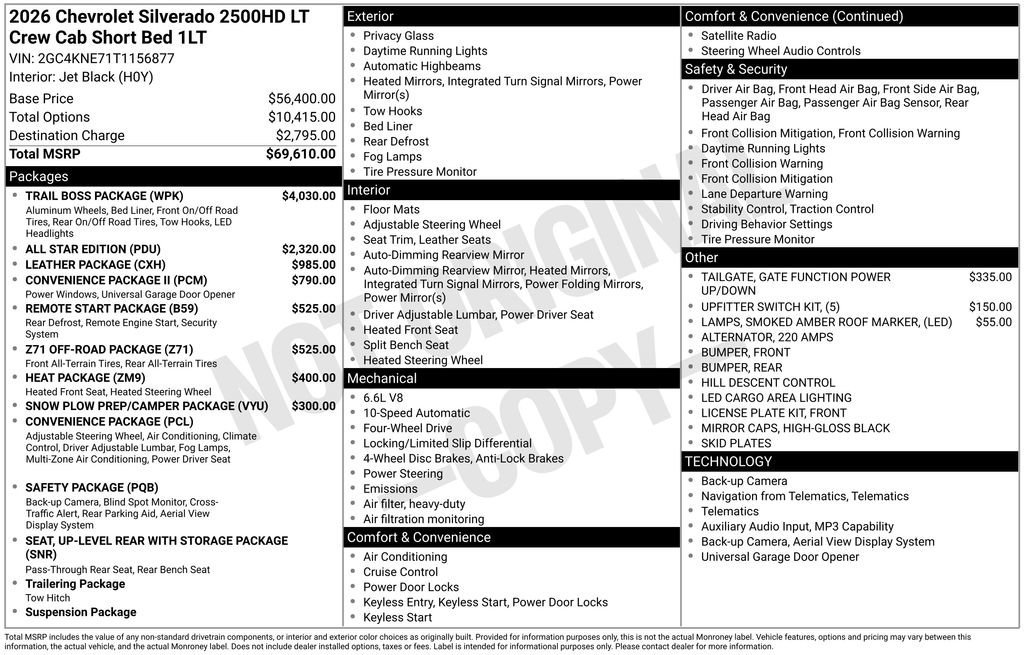 Used 2026 Black Chevrolet LT image 2