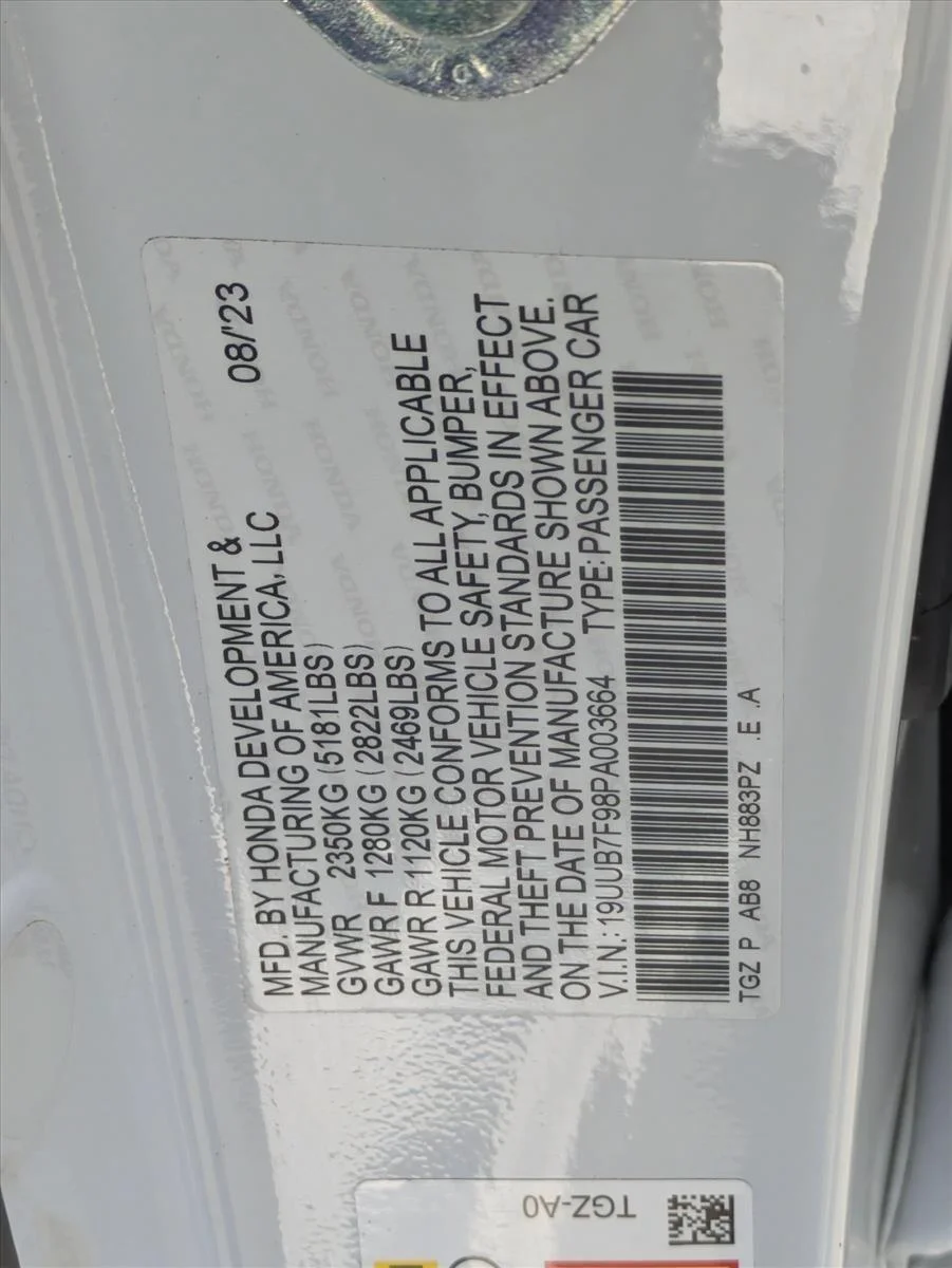 Used 2023 White Acura Type S w/Performance Tire image 26