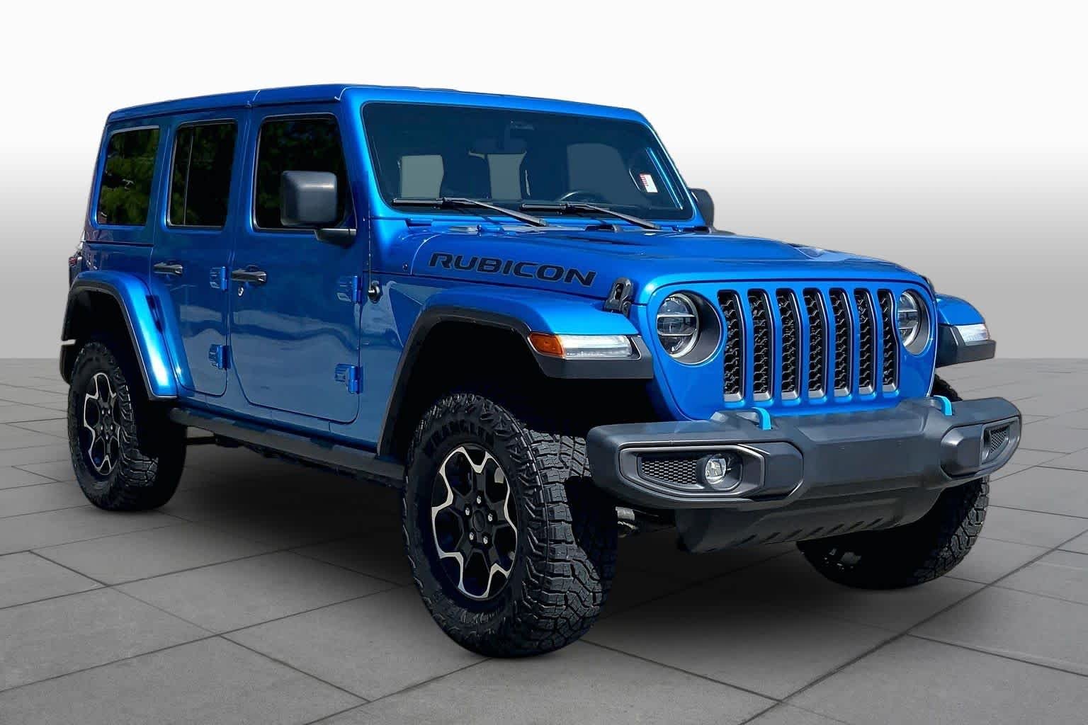 Used 2022 Hydro Blue Pearlcoat Jeep Unlimited Rubicon image 3