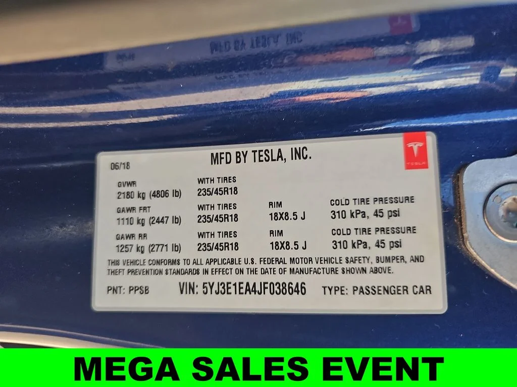 Used 2018 Blue Tesla Long Range image 42