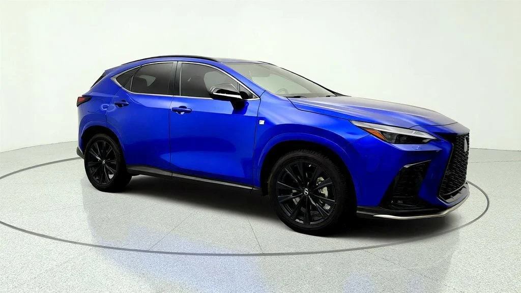 Used 2022 Ultrasonic Blue Mica 2.0 Lexus NX 450h+ F SPORT AWD w/ Panoramic View Monitor & 6.6kW Charger image 3