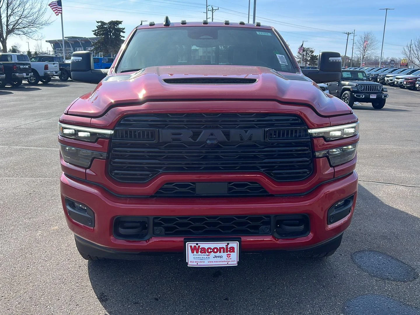 New 2026 Molten Red Pearl-Coat Exterior Paint RAM Laramie image 3