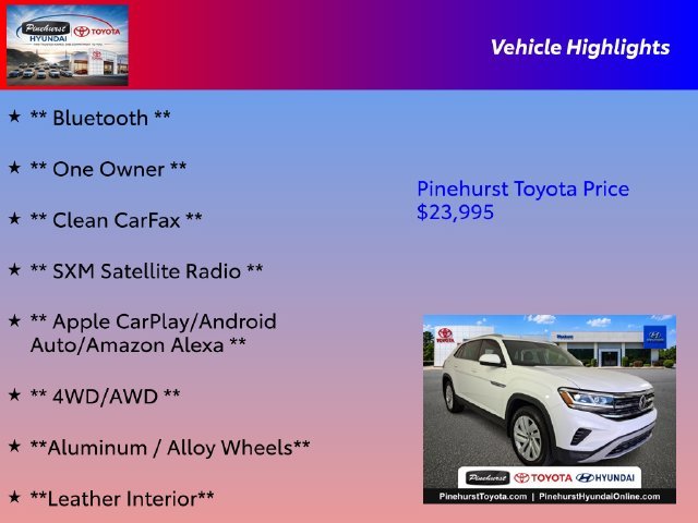 Used 2022 White Volkswagen 3.6L V6 SE w/Technology image 16