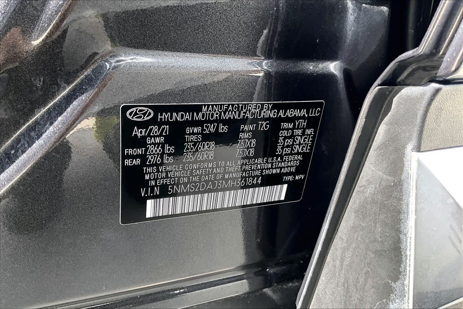 Used 2021 Portofino Gray Hyundai SEL image 33