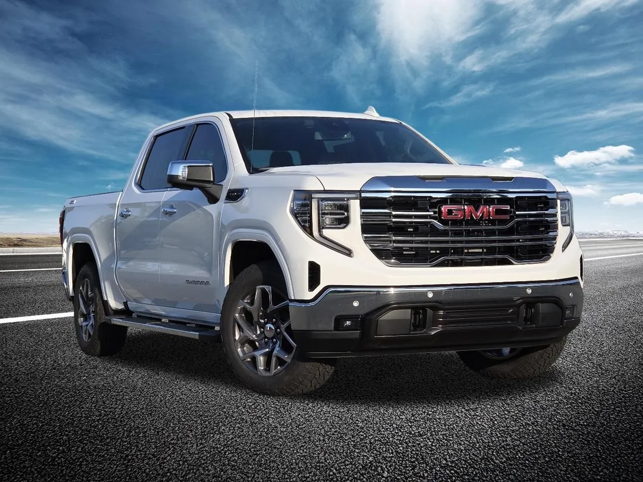 New 2026 Glacier White Tricoat GMC SLT image 2