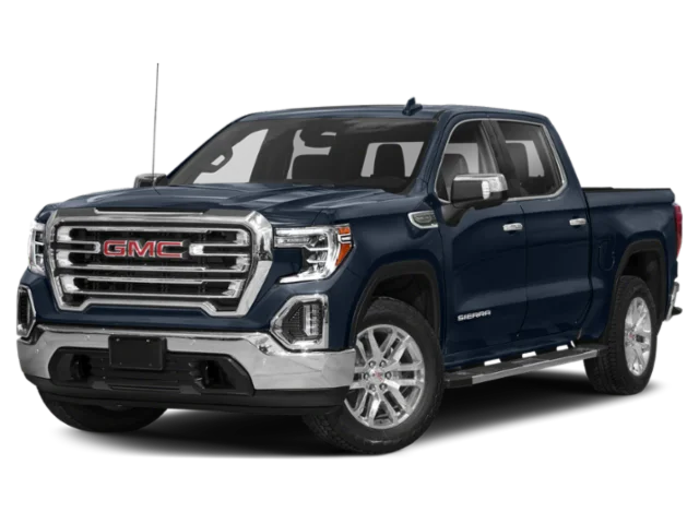 Used 2021 PACIFIC BLUE METALLIC GMC SLT image 1