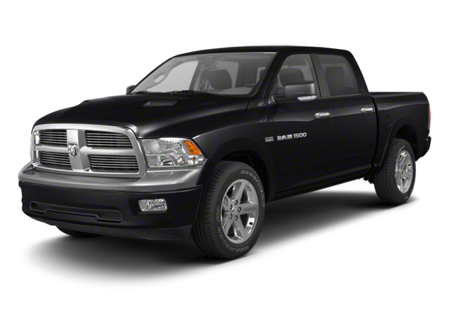 Black 2010 Dodge RAM 1500 SLT Crew Cab 4WD Pickup Truck Four-Wheel Drive