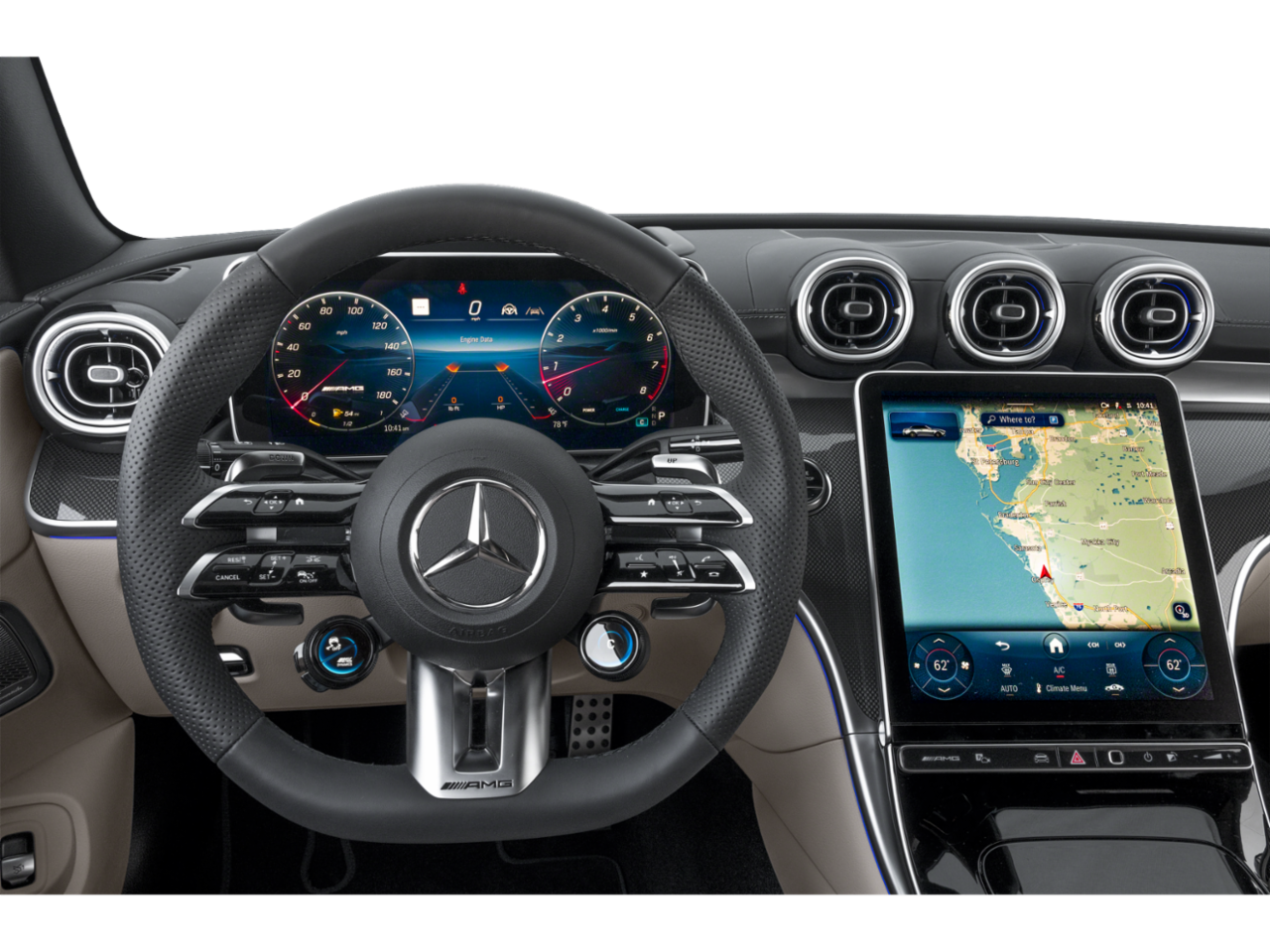 New 2027 MANUFAKTUR Moonlight White Metallic Mercedes-Benz AMG® CLE 53 4MATIC+ Cabriolet image 4