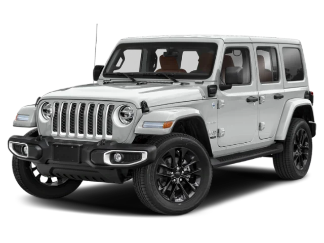 Used 2021 White Jeep Unlimited Rubicon 4xe image 1