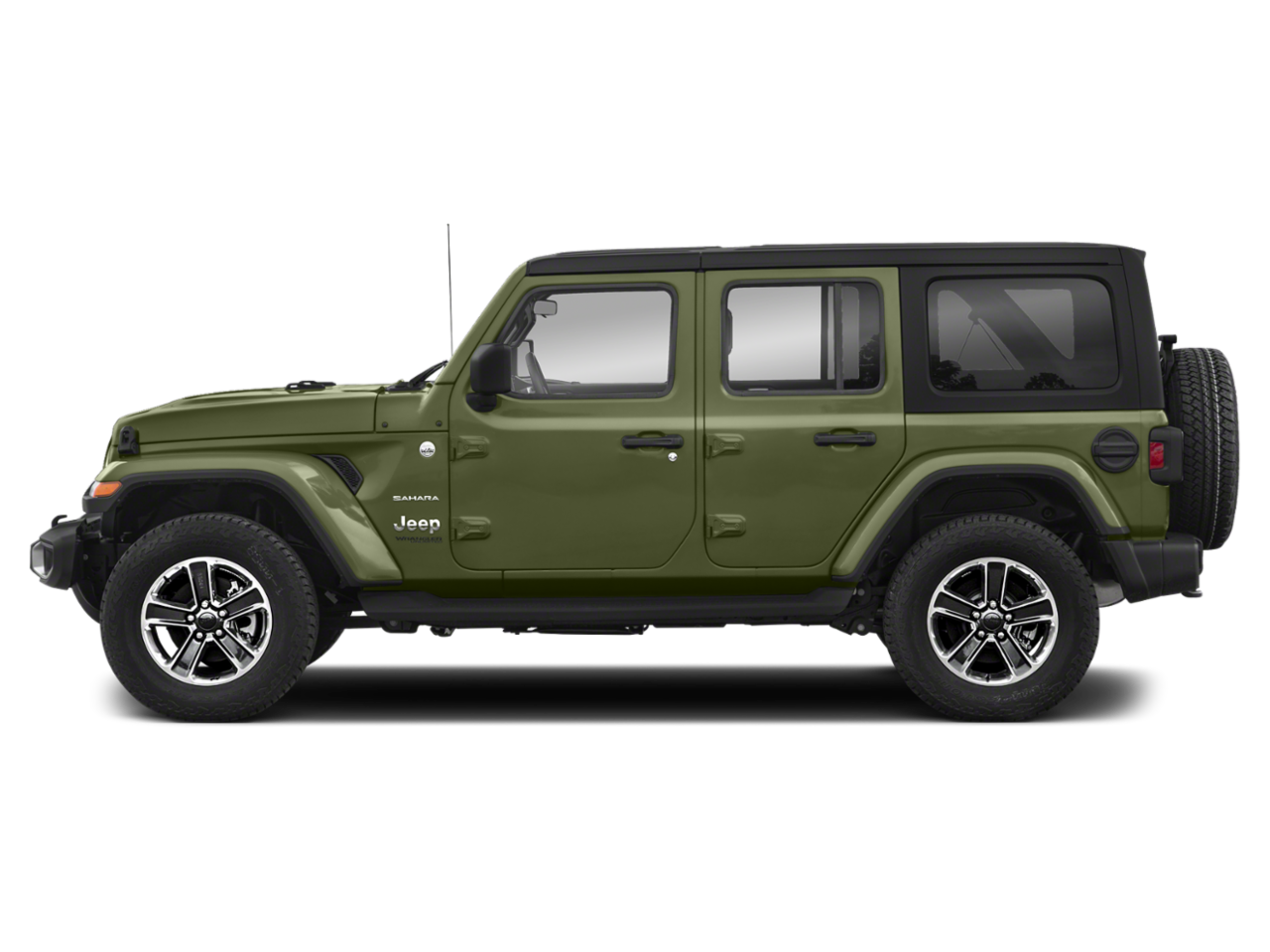 Used 2022 GREEN CLEAR-COAT Jeep Unlimited Sahara image 3