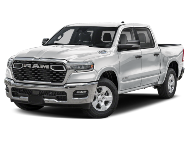 Bright White Clear-Coat Exterior Paint 2026 RAM 1500 Big Horn Crew Cab 4WD Pickup Truck Four-Wheel Drive 8-Speed Automatic