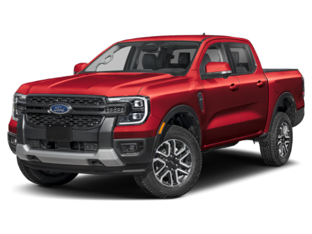 Ruby Red Metallic Tinted Clearcoat 2026 Ford Ranger Lariat SuperCrew 4WD Pickup Truck Four-Wheel Drive