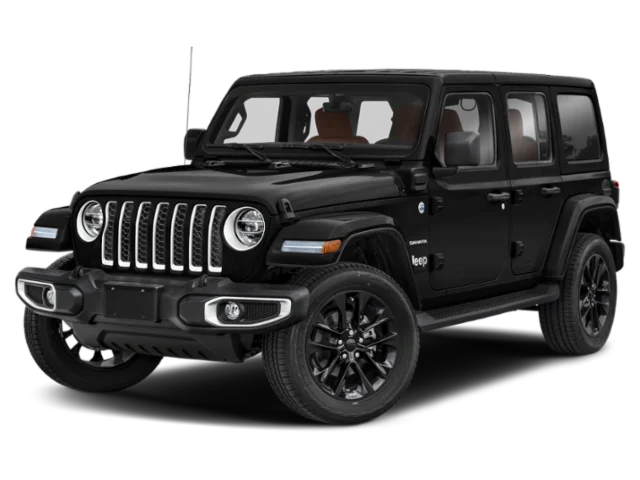 Used 2022 Black Clearcoat Jeep Unlimited Rubicon 4xe image 1
