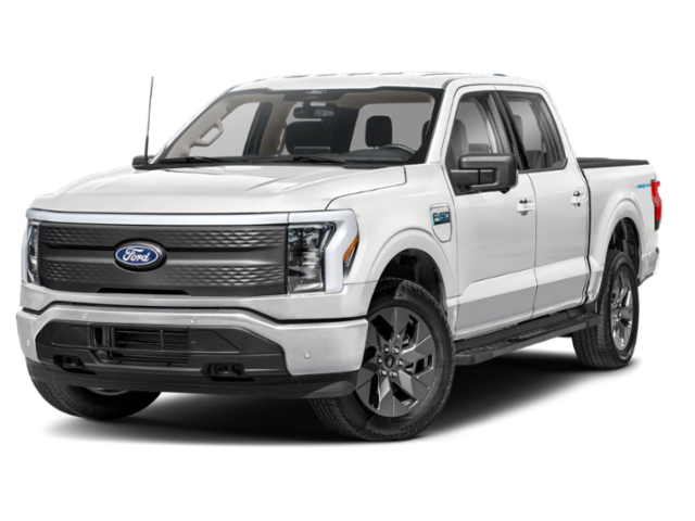 White 2025 Ford F-150 Lightning Flash SuperCrew AWD Pickup Truck All-Wheel Drive Automatic