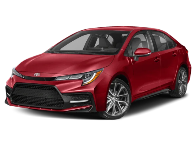 Used 2020 Barcelona Red Metallic Toyota SE image 1