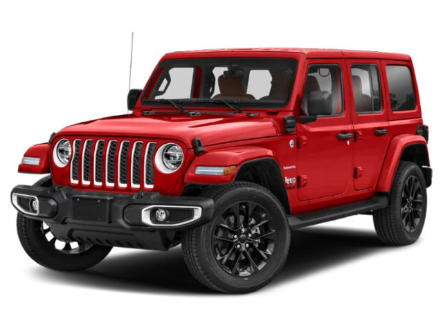 Used 2022 Firecracker Red Clearcoat Jeep Unlimited Sahara 4xe image 1