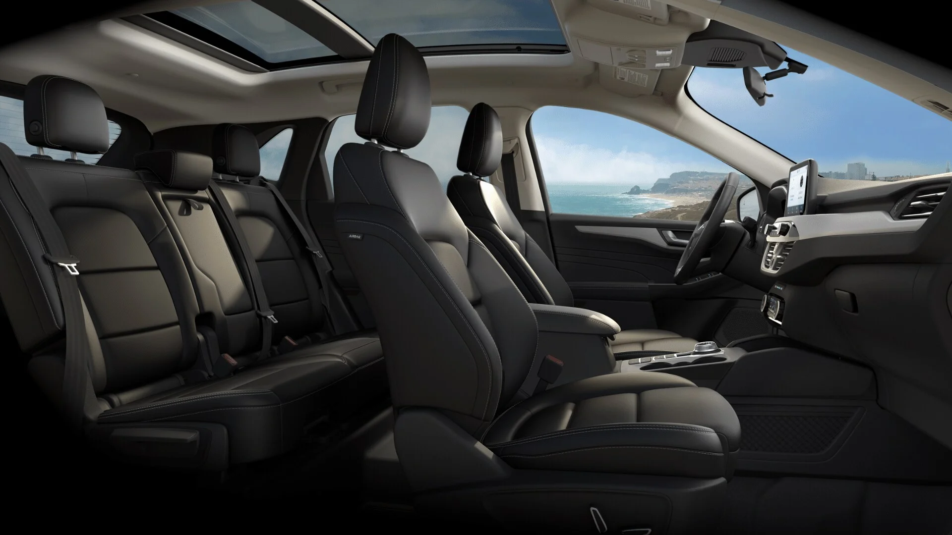 New 2022 Star White Metallic Tri-coat Ford SEL image 6